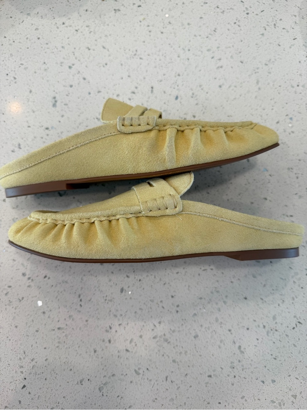 Steve Madden Yellow Suede Backless Loafer Mules- SIZE 7 - Picture 9 of 10